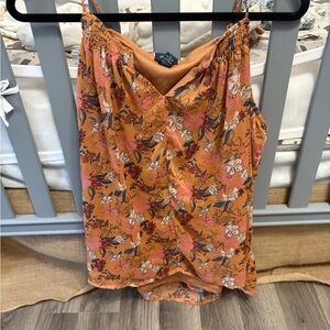 Daytrip Floral Pink and Orange Camisole